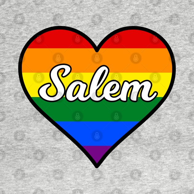 Salem Oregon Gay Pride Heart Salem Oregon Long Sleeve TShirt